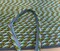 1 Yard Light Blue and Olive Green Decorative Gimp Rope Trim Upholstery Drapery Fabric